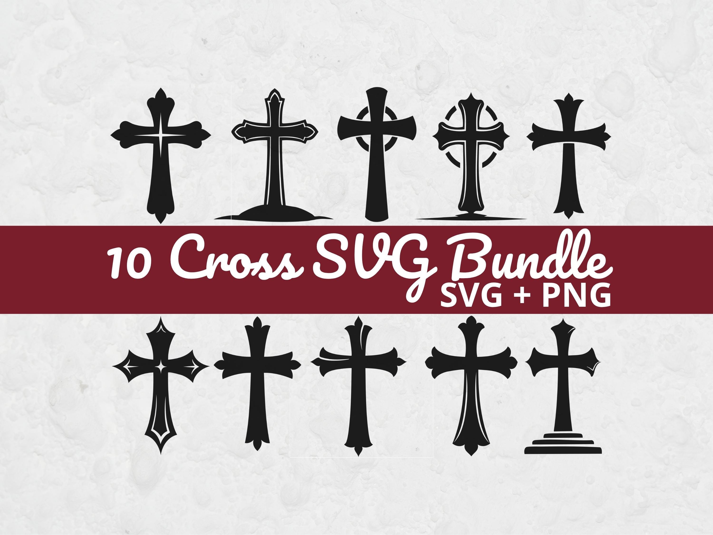 Cross SVG Bundle, Christian Cross SVG, Religious SVG, Faith Svg, Jesus ...