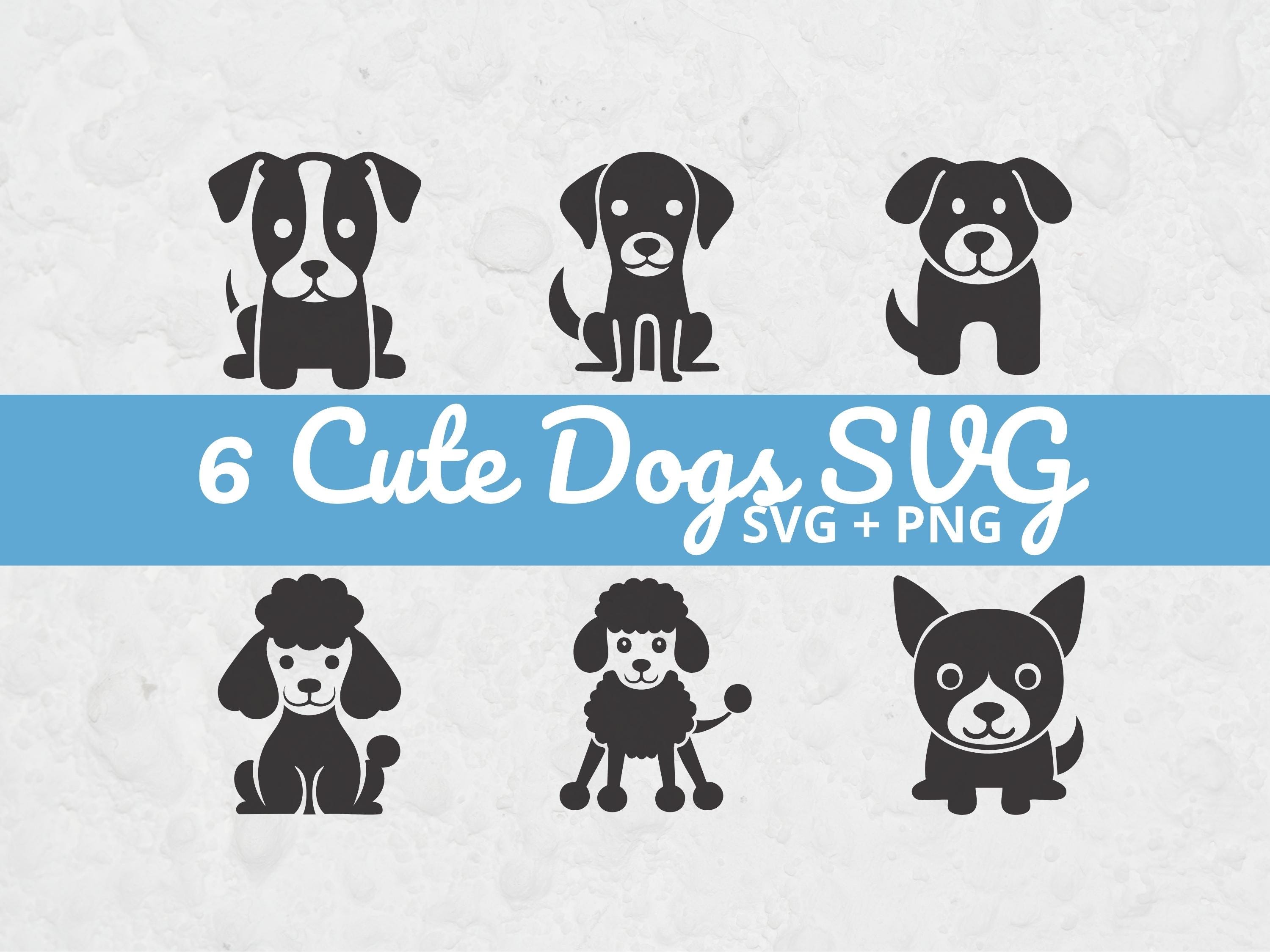 CUTE DOGS SVG Bundle Puppy Cut Files Png Cricut Designs Kids Nursery ...