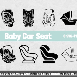 ベビーカーシート SVG、Cricut 用 SVG ファイル、ベビー クリップアート、車 SVG、キッズ クリップアート、ベビー SVG、ベビー オン ボード、車部品、カーシート クリップアート、ベビーシート