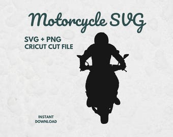 Motorcycle Silhouette SVG, SVG Files for Cricut, Motorcycle PNG, Motorcycle Cut File, Motorcycle Design, Motorcycle Driver, Motorcycle Svg