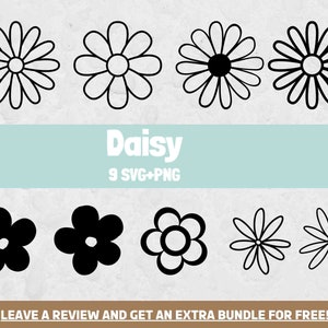 Daisy Svg, SVG Files for Cricut, Flower Svg, Daisy Clipart Image, Plant Svg, Daisy Silhouette, Daisy Cut File, Daisy Design, Daisy Vector