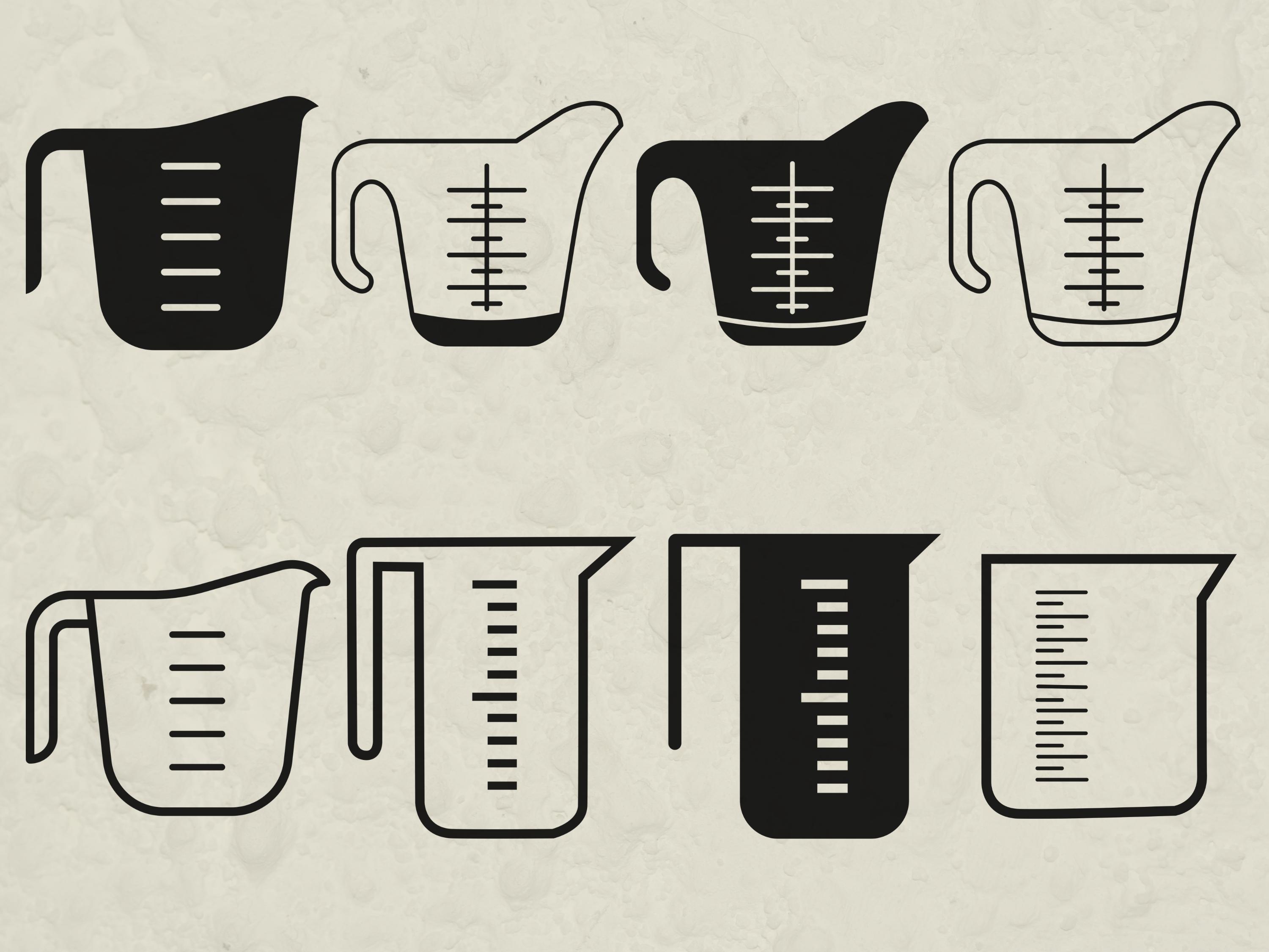 Measuring Cup SVG Bundle, Kitchen Utensil Cut File, Cooking Tools for ...