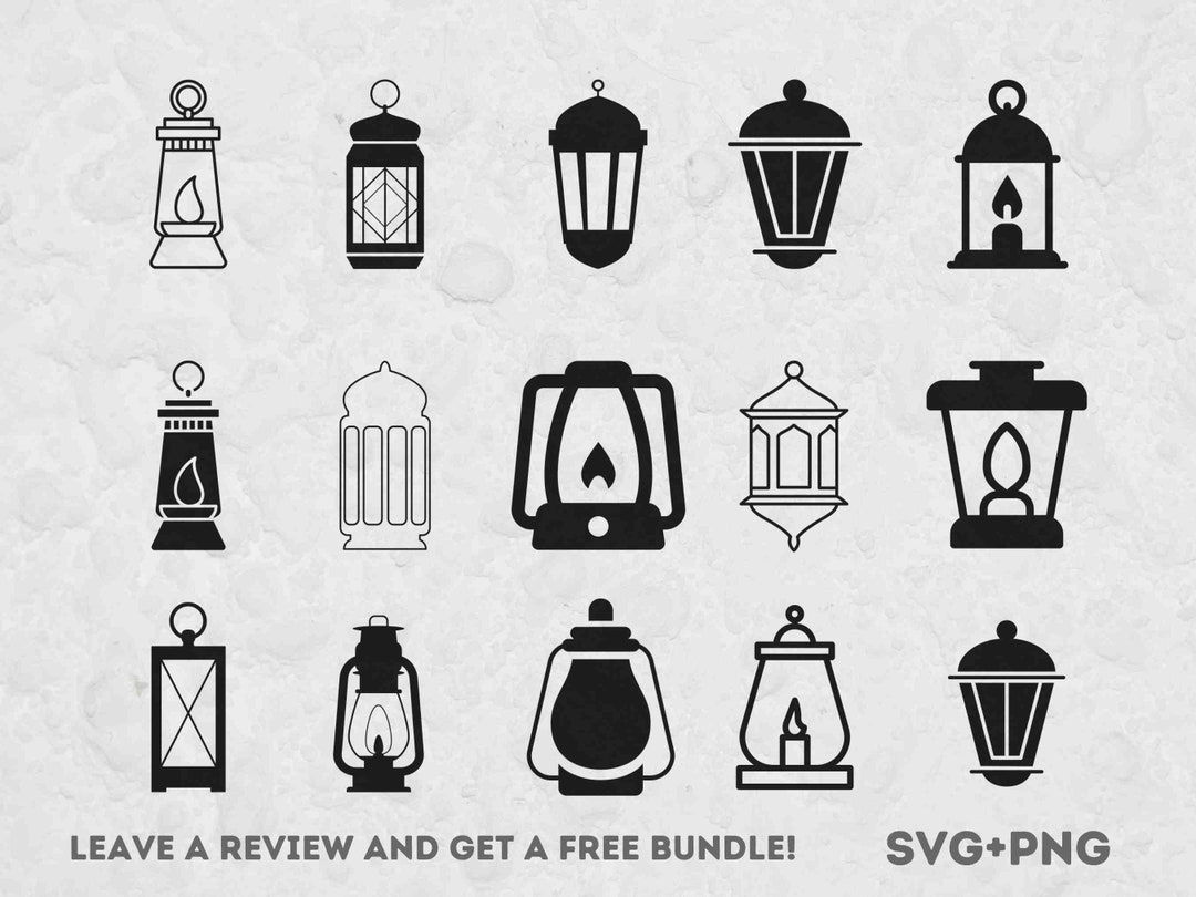 Lantern SVG Bundle, Svg Files for Cricut, Lamp Svg, Lantern Clipart