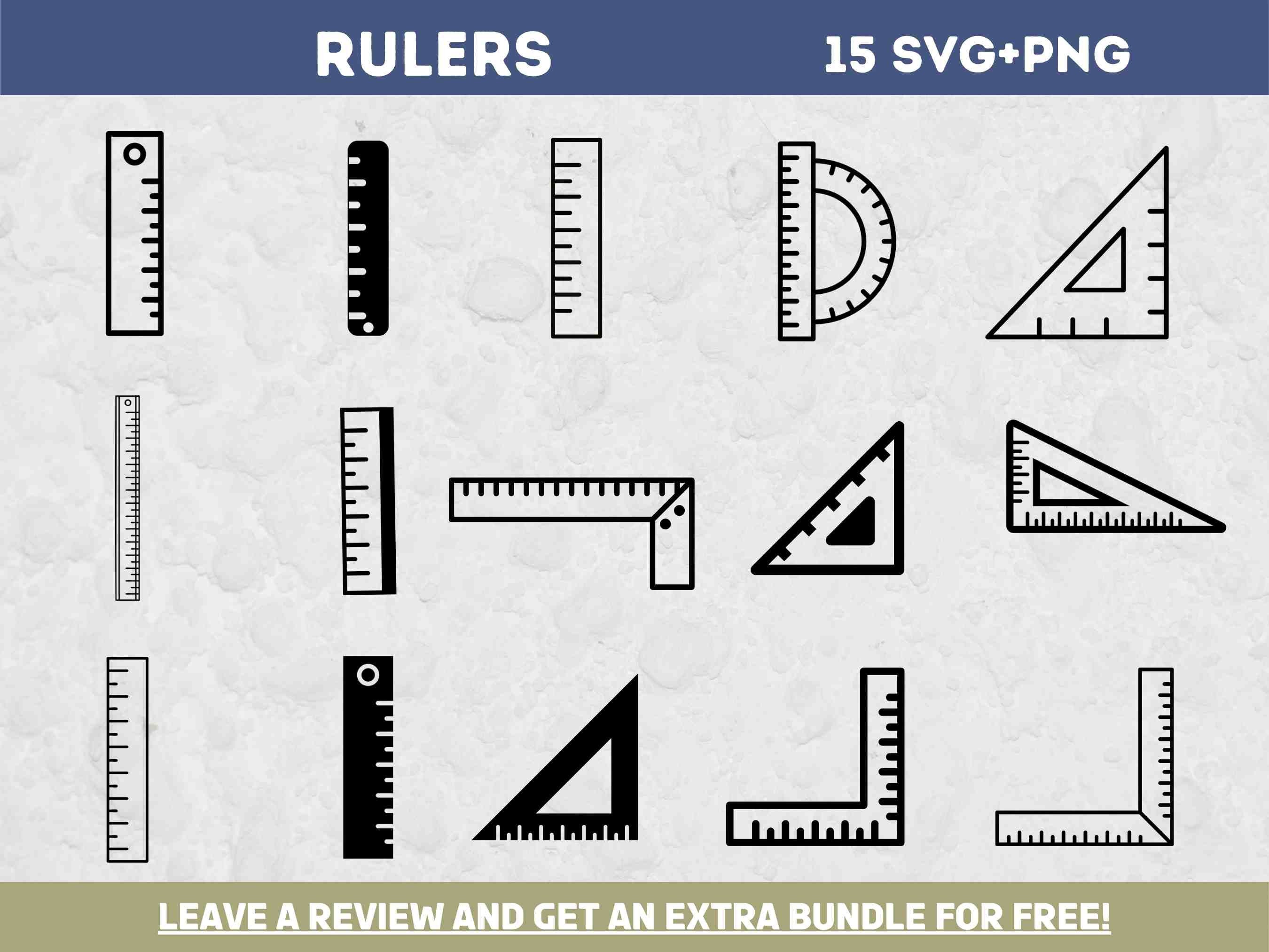 Ruler SVG, School Ruler, Ruler Outline, Teacher, Student, School Supply,  Ruler PNG, Clip Art, Instant Digital Download 