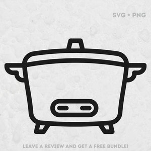 Panela de arroz Svg, arquivos Svg para Cricut, cozinha Svg, clipart de arroz, cozinhar Svg, arquivo de corte de cozinha, eletrodomésticos SVG, cozinheiro doméstico SVG, arroz