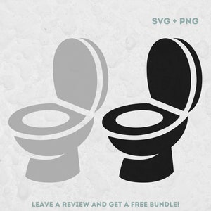 Toilet SVG, Svg-bestanden voor Cricut, Toilet Cut File, Badkamer Svg, Sanitair SVG, Badkamer Png, Loodgieter clipart, Toilet Bowl Clipart Image