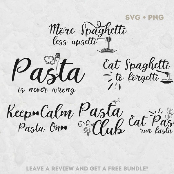 Pasta Lover SVG Cut File, SVG Files for Cricut, Pasta Cut File, Pasta Quotes, Funny Pasta SVG, Pasta Png, Pasta Design Svg, Italian Food Svg