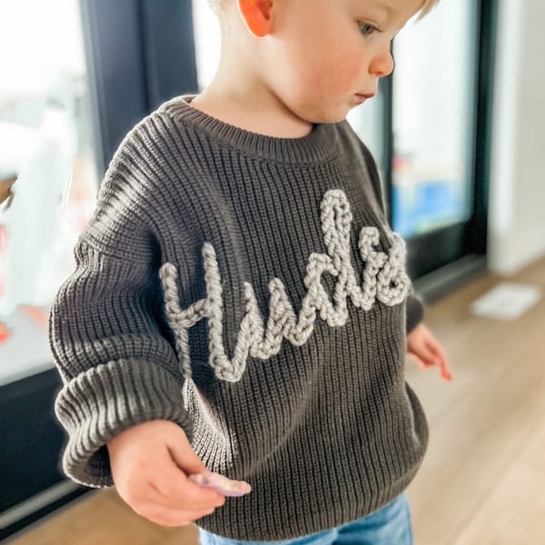Personalized Hand Embroidered Name Sweater - Baby & Toddler