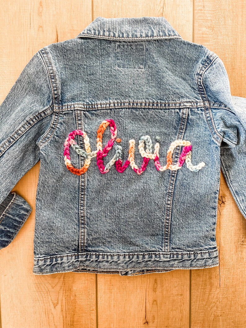 Hand Embroidered Jean Jacket Baby and Toddler Etsy