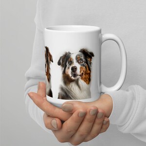 Australian Shepherd | Dog Coffee Mug | White glossy doggy mug | Personalized Pet Gift | Family Gift | Dog Lover Gift | Best Friend Gift