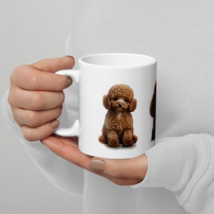 Toy Poodle | Dog Coffee Mug | White glossy doggy mug | Personalized Pet Gift | Family Gift | Dog Lover Gift | Best Friend Gift
