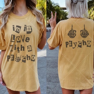 Hardy Shirt Psycho Comfort Colors, Hardy Concert T-Shirt, Hardy Song, Country Music, Women Men Unisex Distressed Oversized Tee, Front Back
