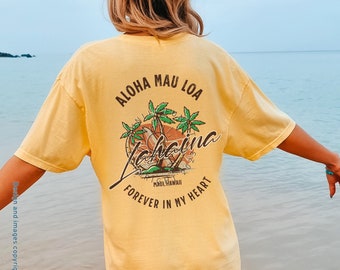 Maui Strong T-shirt, Coconut Girl Lahaina Hawaii-shirt voor zomerse sfeer, strandthema comfort kleuren oversized grafisch T-shirt, Aloha Lahaina