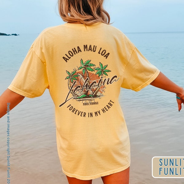 Maui Strong T Shirt, Coconut Girl Lahaina Hawaii Shirt for Summer Vibes, Beach Themed Comfort Colors Oversized Graphic Tee, Aloha Lahaina