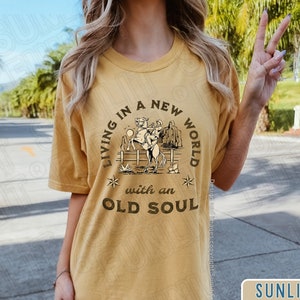 Rich Men North of Richmond Shirt, New World Old Soul Tshirt, Song Lyrics, Comfort Colors Western Graphic Tee, American Rodeo Country Music