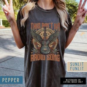 Hardy Country Shirt, The Crow, Vintage Inspired Radio Song Hardy TShirt, Comfort Colors Western Graphics Tee, Country Music Concert Tee