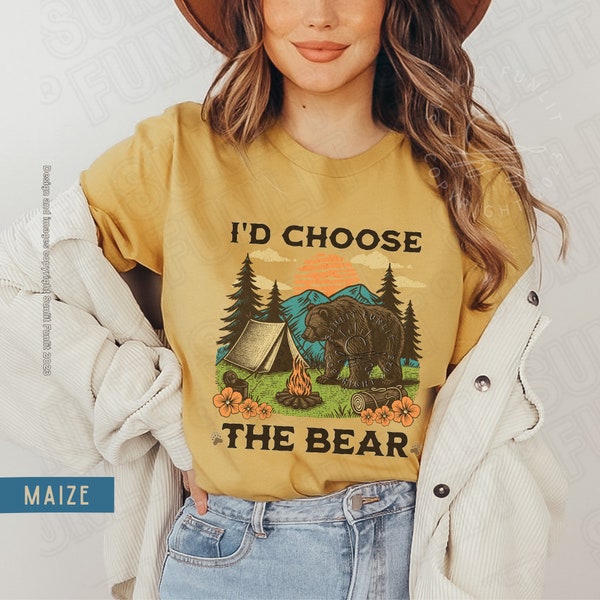 I Choose The Bear Shirt, Womens Rights Tshirt, Bear Vs Man Shirt, Female Empowerment, Trendy Tik Tok Shirt, Man or Bear Tiktok, Roe V Wade