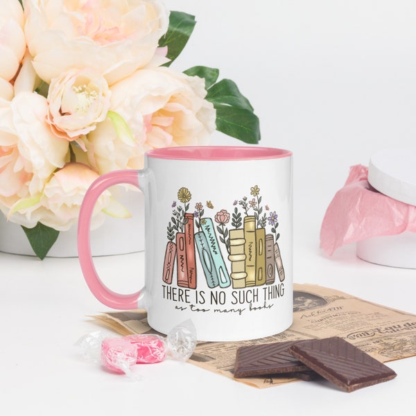 hardcover books for display There's No Such Thing as Too Many Books Mug - 11oz