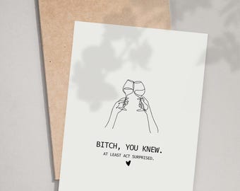 Funny and Cute Bridesmaid Proposal, Will You Be My Bridesmaid, Bridesmaid Ask Letter, Editable Bridesmaid Card, Double-sided