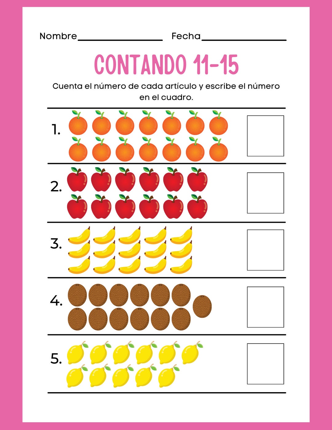 Counting To 15 In Spanish Song
