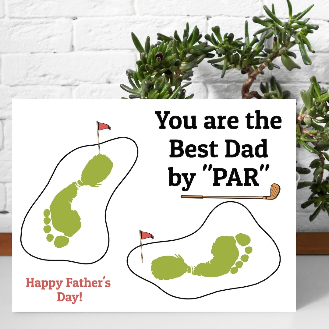 Custom Dad Footprint for Fathers Day Gift, Dad Birthday Gift, Printable ...