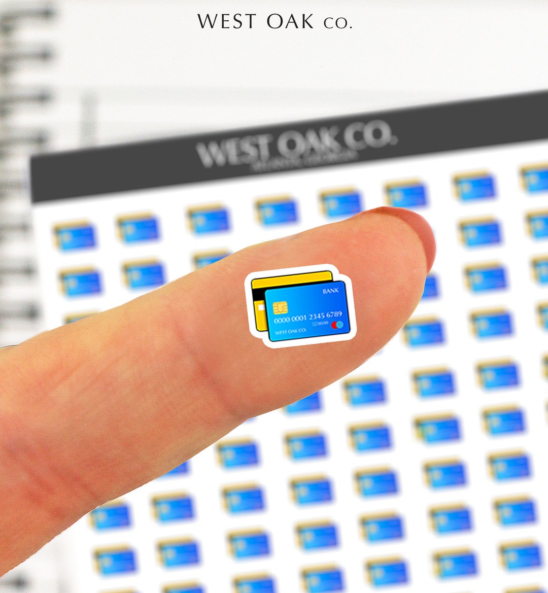 Credit Card Sticker Set Debit Card Sticker Kit Sticker for Etsy Credit Card Sticker Set Debit Card Sticker Kit Sticker for Etsy