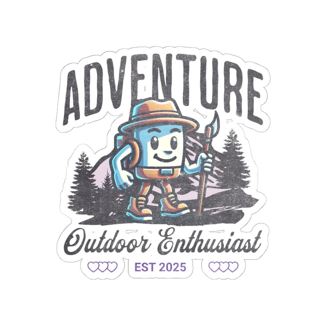 Adventure Sticker, Camping Cute Sticker, Outdoor Decal - Nature Lover ...