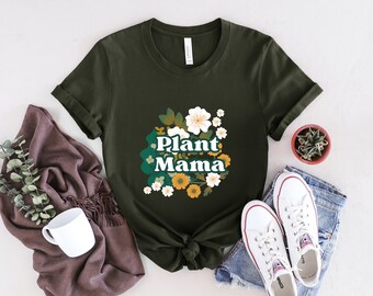 Plant Mama Tee Plant Lover Gift for Her Best Friend Gift Flower Shirt Floral Tee Botanical Shirt Plant Gifts