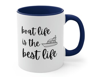 Boat Life è la migliore tazza da caffè della vita, tazza da barca, tazza nautica, regalo nautico