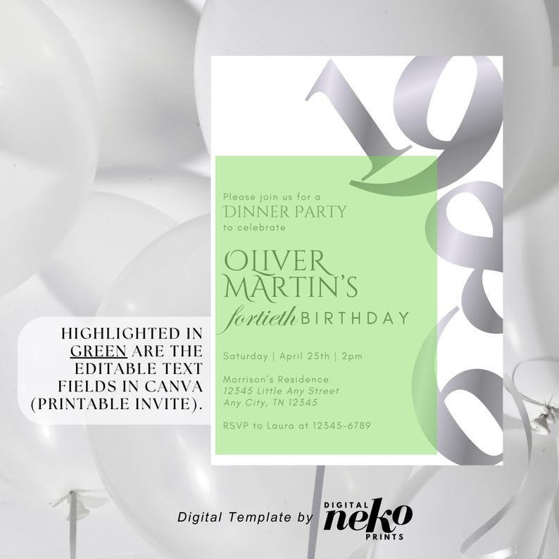 Digital 40th Birthday Invitation For Men, 40 Invite Ecard, Virtual Rustic Marquee BBQ Forty Party Invite For Him, Self Editable Template, Digital 40th Birthday Invitation, 40th Ecard, Black Gold Silver Balloon Diamond Video Party Invite For Black Tie Gala, Editable Itinerary, Men's 40th Birthday Digital Invitation Template, Birthday Invite for Him Digital, 40th Birthday Party Invitation, 40th Men Party Invite, Digital Men Birthday Invitation, The Man The Legend by DigitalNekoPrints
