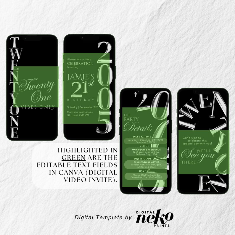 21 evite electronic, hello 21 birthday, 21 Phone Invitation, Modern 21 Birthday, 21st birthday digital invitation, 21st Casino Birthday Invitation, 21st Birthday Party Invitation, Silver Blue Balloons Digital 21st Glam Dinner Invite Template, Diamond Video Editable Brunch Itinerary, 21st Birthday Invitation Template, 21st Party Invite Editable Template, Customisable Party Evite, Digital Download, Party Invitation boy, 21st Digital Evite by DigitalNekoPrints