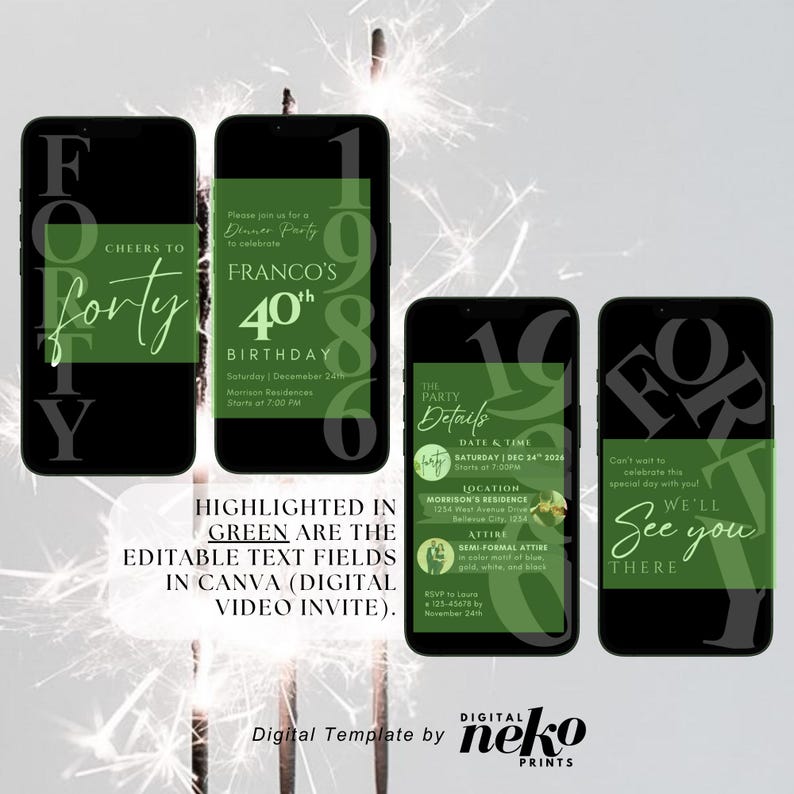 Digital 40th Birthday Invitation For Men, 40 Invite Ecard, Virtual Rustic Marquee BBQ Forty Party Invite For Him, Self Editable Template, Digital 40th Birthday Invitation, 40th Ecard, Black Gold Silver Balloon Diamond Video Party Invite For Black Tie Gala, Editable Itinerary, Men's 40th Birthday Digital Invitation Template, Birthday Invite for Him Digital, 40th Birthday Party Invitation, 40th Men Party Invite, Digital Men Birthday Invitation, The Man The Legend by DigitalNekoPrints