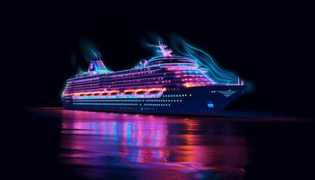 Neon Cruise Ship - Etsy