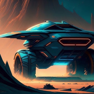 AI Digital Image - Futuristic Sports Car Sci-Fi