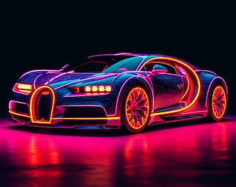 Neon Bugatti