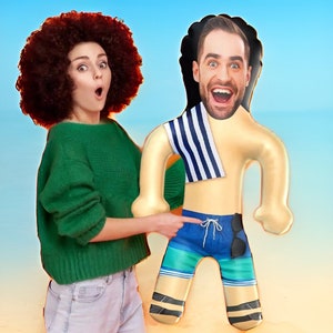 Groom Blow up Doll Custom Inflatable, Bachelor Party, Bachelorette Party Decor, Custom Face Doll, Personalized Balloon Dolls with Face