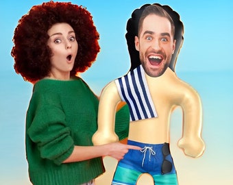 Custom Inflatable Groom Blow Up Doll with Personalized Face - Bachelor Bachelorette Party Gift Prop