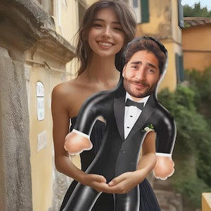 Groom Blow up Doll Custom Inflatable, Bachelor Party, Bachelorette Party Decor, Custom Face Doll, Personalized Balloon Dolls with Face, Him