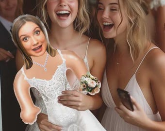 Custom Inflatable Bride Blow Up Doll with Personalized Face - Bachelor Bachelorette Party Gift Decor