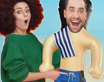 Custom Inflatable Groom Blow Up Doll with Personalized Face - Bachelor Bachelorette Party Gift Prop
