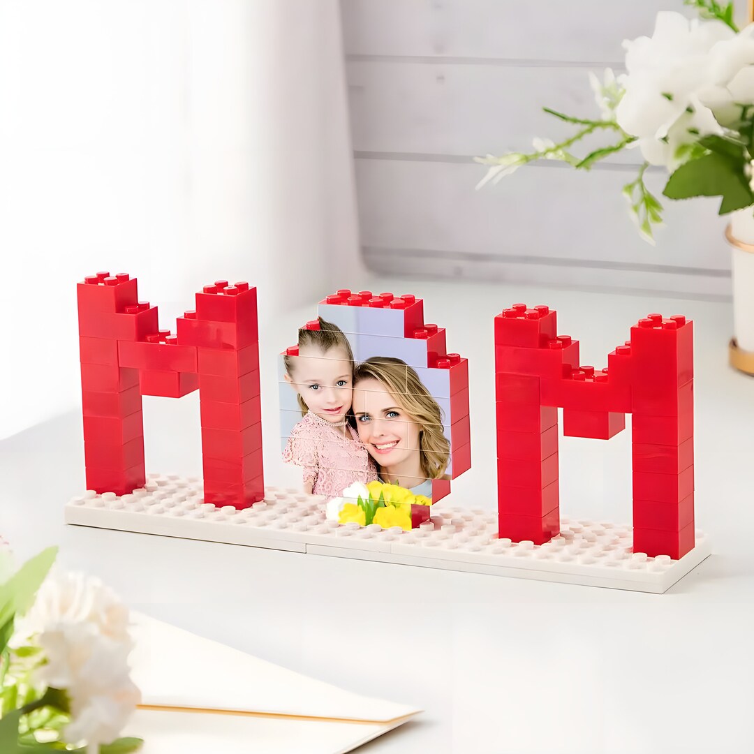 Custom Mom Photo Brick Set, Personalized Mother’s Day Keepsake, Unique ...