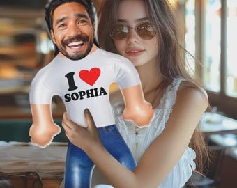 Personalized Photo Blow-Up Doll - Custom Inflatable Gag Gift for Bachelor Parties