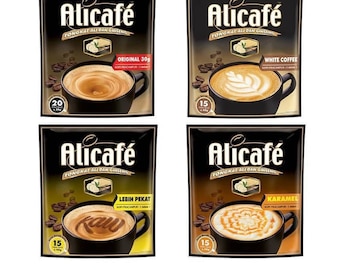 Alicafe Tongkat Ali and Ginseng Caramel | Premix Coffee | Men Booster Coffee | Malaysia Coffee | Energy Drink | Original |