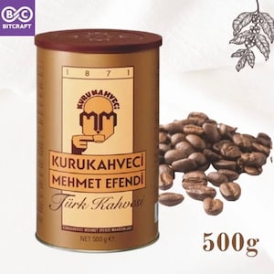 Kurukahveci Mehmet Efendi Turkish Coffee 100% Pure Fine Grounded Coffee Arabica Powder | 500g Powder