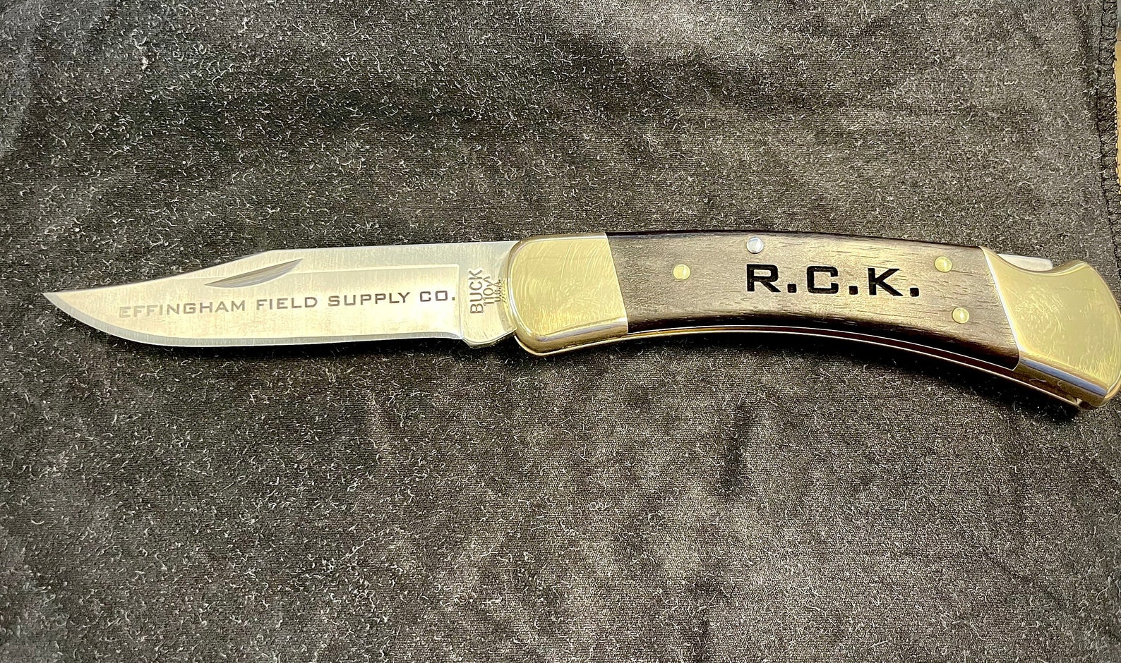 Buck 110 Knife Folding Hunter W/ Custom Laser Engraving Personalization ...
