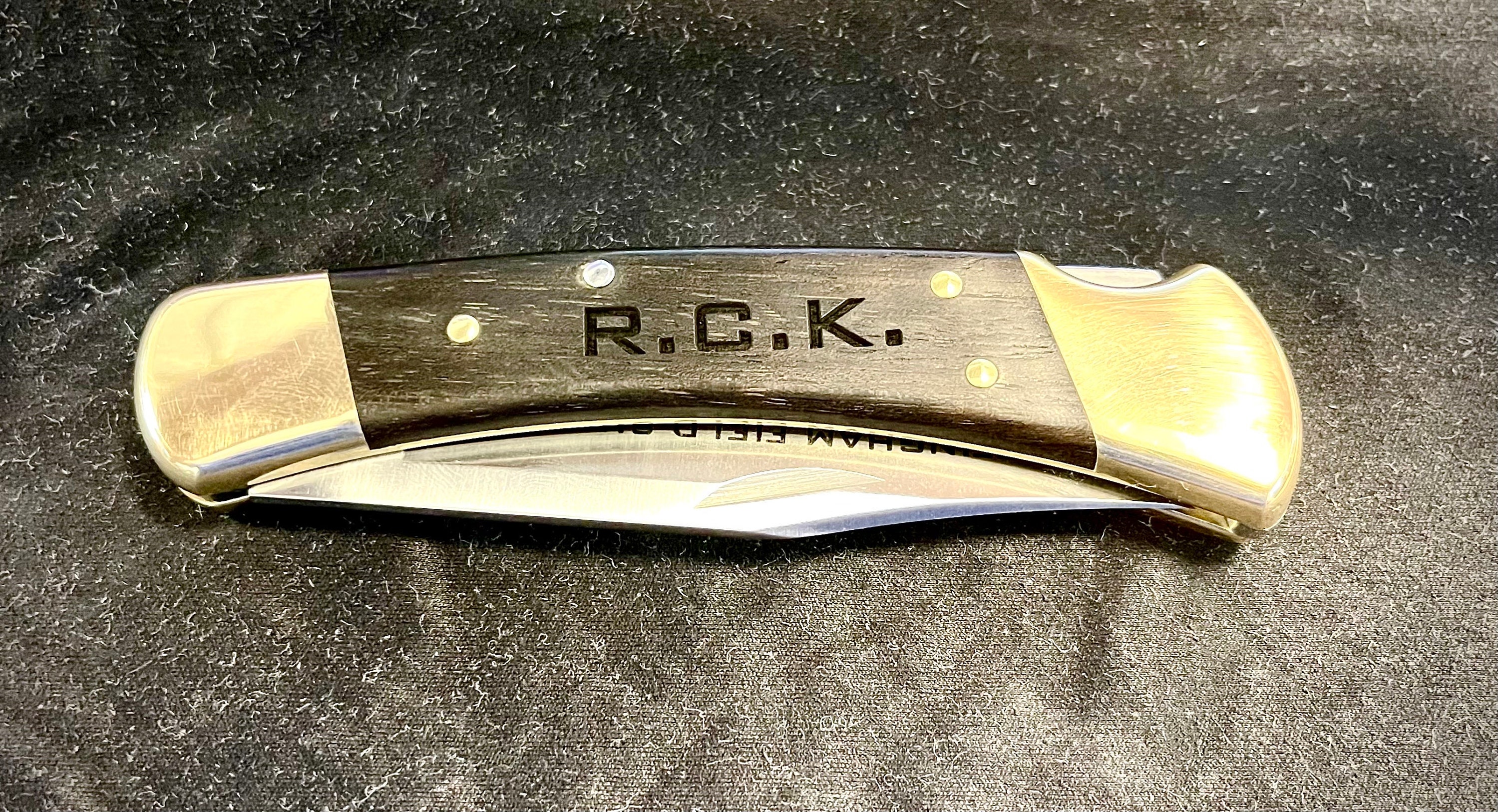 Buck 110 Knife Folding Hunter W/ Custom Laser Engraving Personalization ...