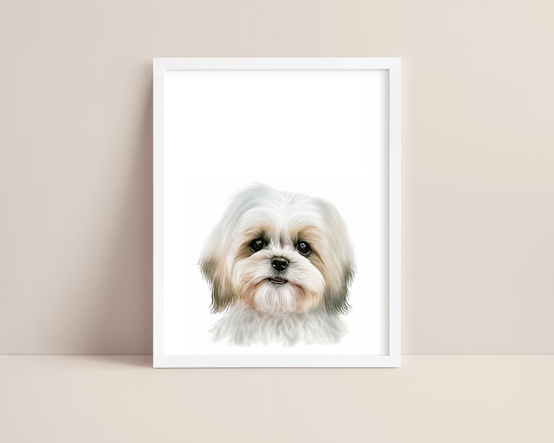 Maltese Art Baby Maltese Nursery Print Puppy Print Maltese Watercolor