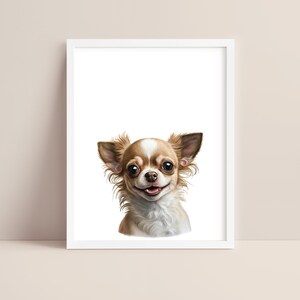 Chihuahua Art - Baby Chihuahua Nursery Print - Puppy Print - Chihuahua Watercolor Art - Chihuahua  Wall Art - Pet Dog Nursery - Digital