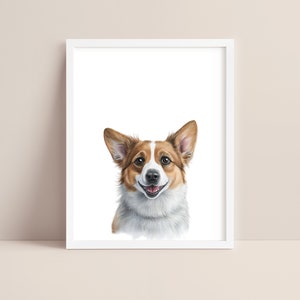 Welsh Corgi Art - Baby Welsh Corgi Nursery Print - Puppy Print - Welsh Corgi Watercolor Art -  Corgi  Wall Art - Pet Dog Nursery - Digital
