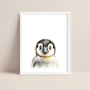 Pinguin Kunst - Baby Pinguin Kinderzimmer Druck - Pinguin Druck - Pinguin Aquarell Kunst - Pinguin Wandkunst - Aquatisches Kinderzimmer - Digital
